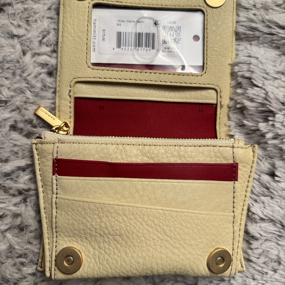 Hammitt Cream/Dawn Card Holder with Gold Studs - Picture 4 of 5